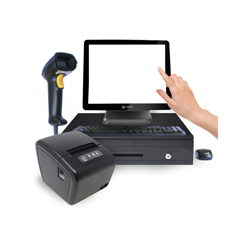Kit Pos One TP6 I5 Touch Wifi y Bluetooth +Teclado Y Mouse + Scanner Laser USB+ Impresora Térmica+ Gaveta De Dinero